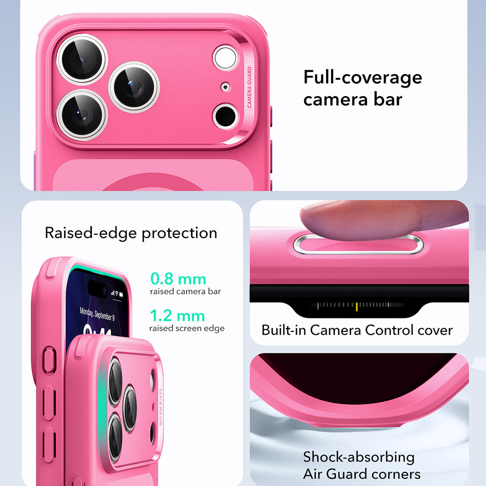 Husa de protectie ESR Classic Hybrid HaloLock compatibil cu iPhone 17 Pro Max, Frosted Pink