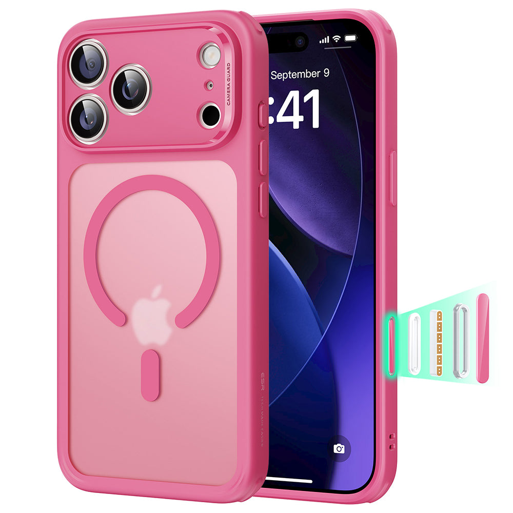 Husa de protectie ESR Classic Hybrid HaloLock compatibil cu iPhone 17 Pro Max, Frosted Pink