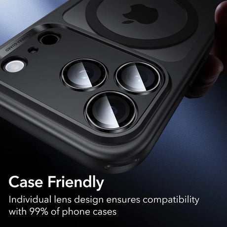 Folie de protecție cameră ESR Armorite Camera Lens Protectors pentru iPhone 14 Pro, neagră