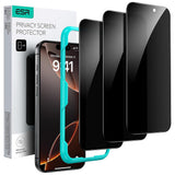 ESR Folie de protectie ESR Privacy Tempered Glass (set de 3) compatibil cu iPhone 17 Pro Max, Negru