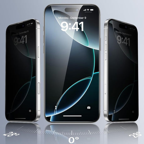 Folie de protectie ESR Privacy Tempered Glass (set de 3) compatibil cu iPhone 17 Air, Negru