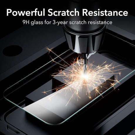 Folie de protectie ESR Privacy Tempered Glass (set de 3) compatibil cu iPhone 17 Air, Negru