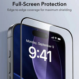 Folie de protectie ESR Tempered Glass UltraFit (set de 3) compatibil cu iPhone 17 Air, Negru