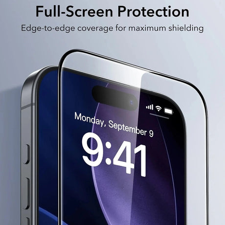 Folie de protectie ESR Tempered Glass UltraFit (set de 3) compatibil cu iPhone 17 Air, Negru