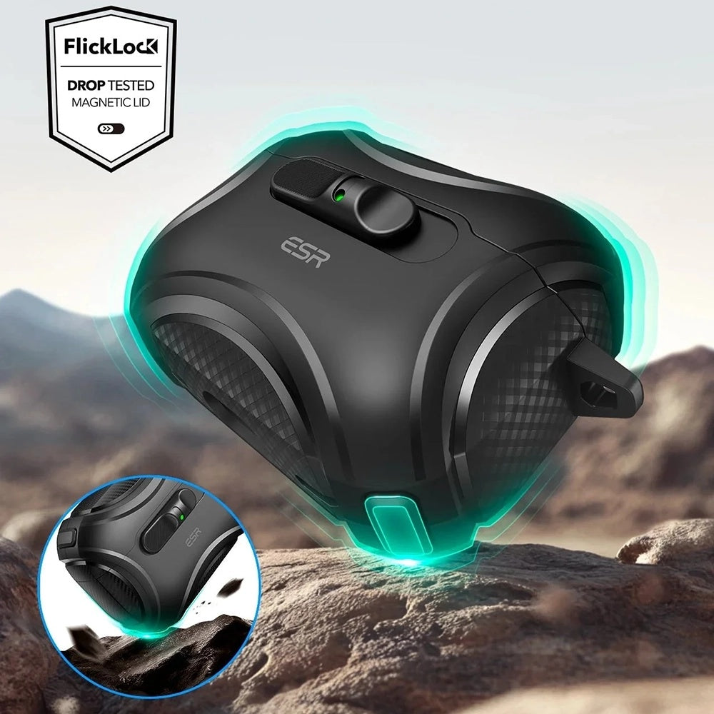 Casti ESR Cyber FlickLock HaloLock, Apple AirPods Pro 3, Negru