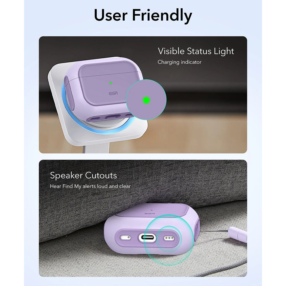 Casti ESR Orbit Hybrid HaloLock, Apple AirPods Pro 3, Lavanda