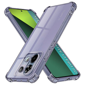 Husa de protectie Techsuit Shockproof Clear Silicone compatibil cu Xiaomi Redmi Note 13 Pro 5G / Poco X6, Negru Fumuriu