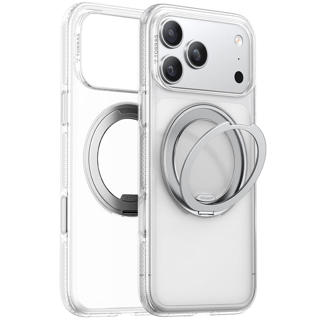 Husa de protectie Torras Ostand R Fitness Series compatibil cu iPhone 17 Pro, Transparent