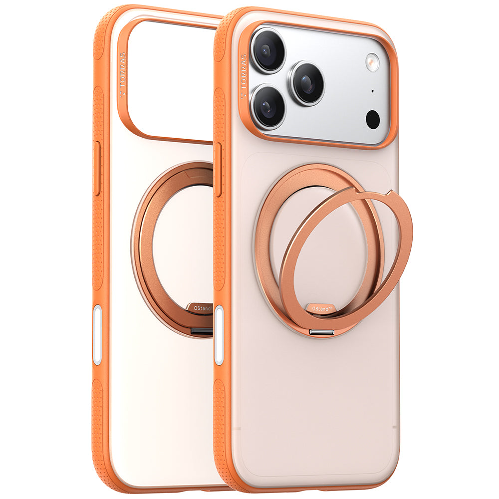Husa de protectie Torras Ostand R Fitness Series compatibil cu iPhone 17 Pro, Portocaliu