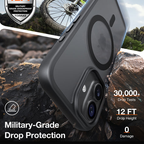 Husă Torras Guardian Magnetic Series neagră pentru iPhone 17