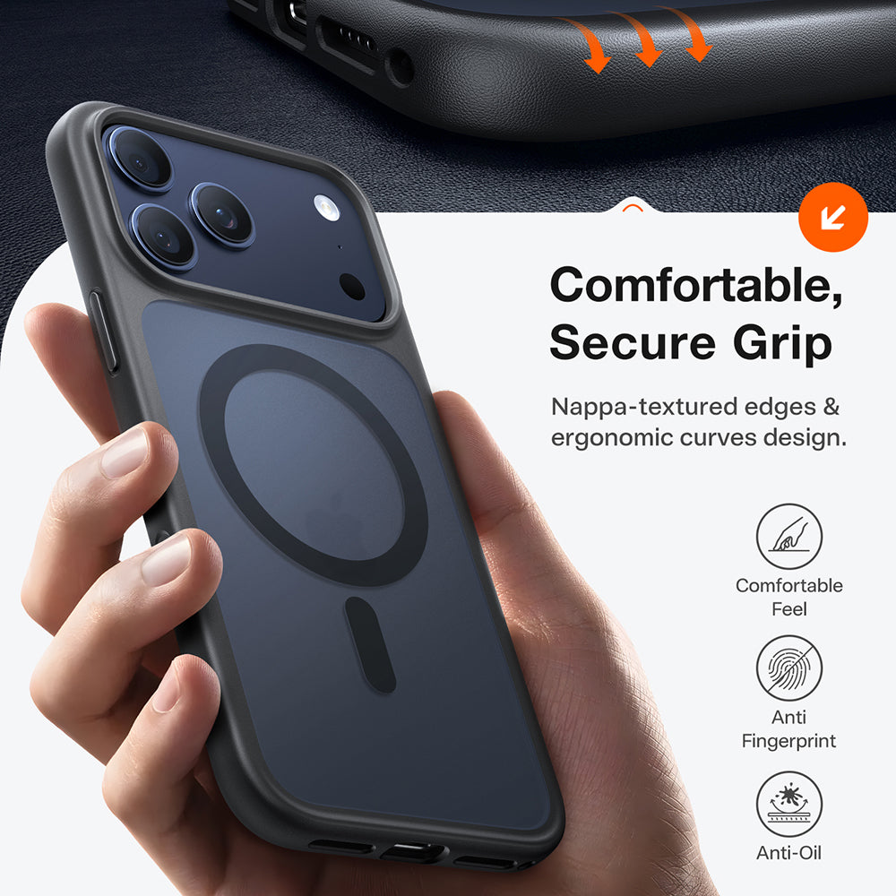 Husa de protectie Torras Guardian Magnetic Series compatibil cu iPhone 17 Pro Max, Negru