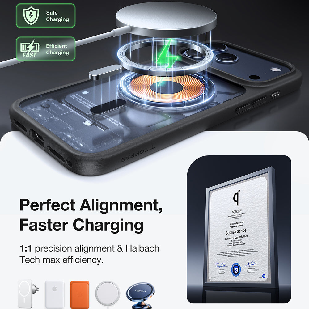 Husa de protectie Torras Guardian Magnetic Series compatibil cu iPhone 17 Pro Max, Negru