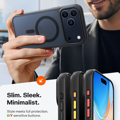 Husa de protectie Torras Guardian Magnetic Series compatibil cu iPhone 17 Pro Max, Negru