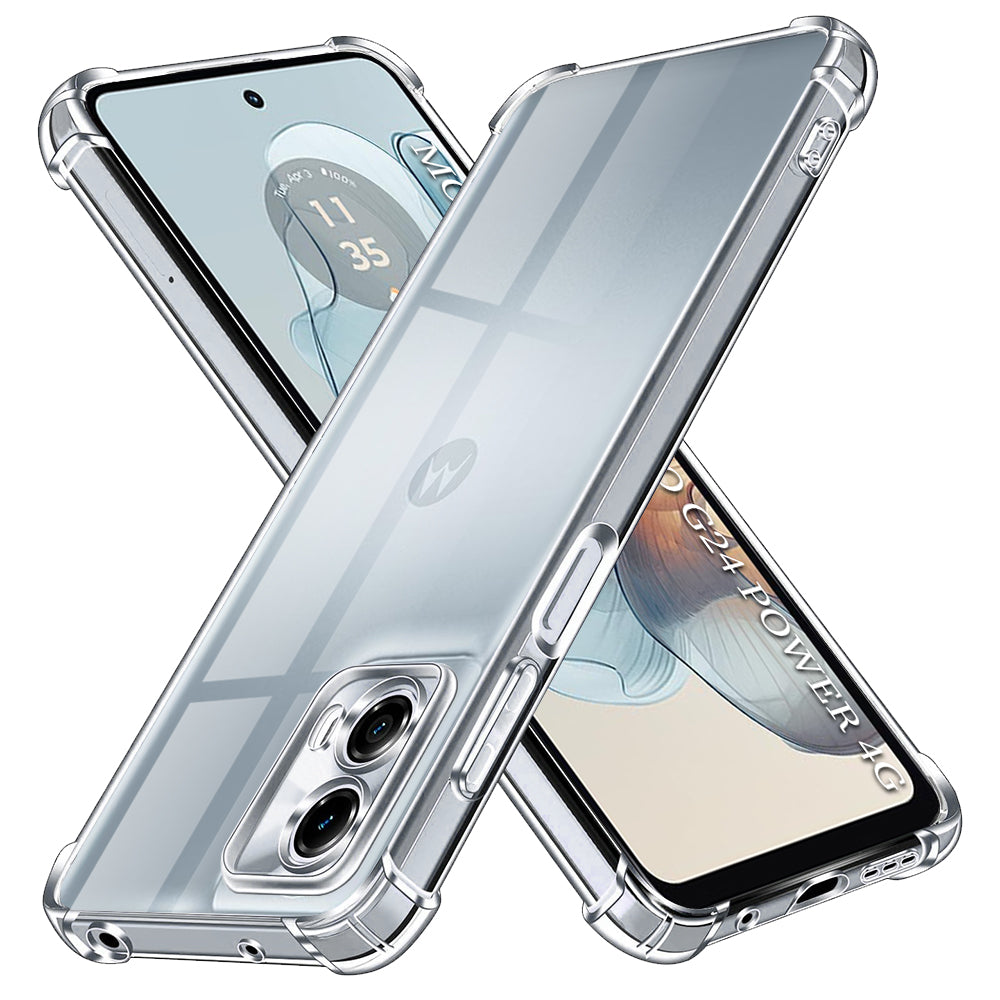 Husa de protectie Techsuit Shockproof Clear Silicone compatibil cu Motorola Moto G24 Power, Transparent