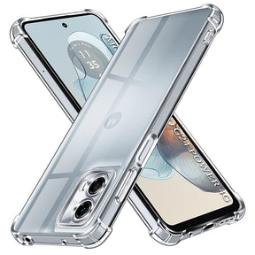 Husa de protectie Techsuit Shockproof Clear Silicone compatibil cu Motorola Moto G24 Power, Transparent