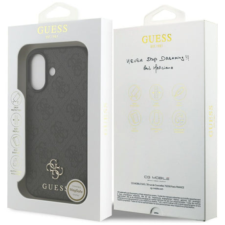 Husa de protectie Guess 4G Small and Classic Logo MagSafe compatibil cu iPhone 17, Negru