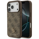Husa de protectie Guess 4G Small and Classic Logo MagSafe (GUHMP17LP4SM4MW) compatibil cu iPhone 17 Pro, Maro
