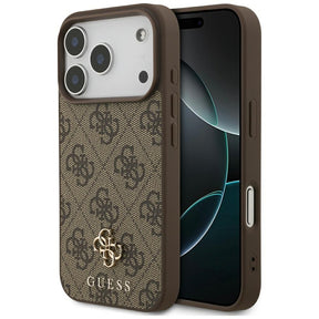 Husa de protectie Guess 4G Small and Classic Logo MagSafe (GUHMP17LP4SM4MW) compatibil cu iPhone 17 Pro, Maro