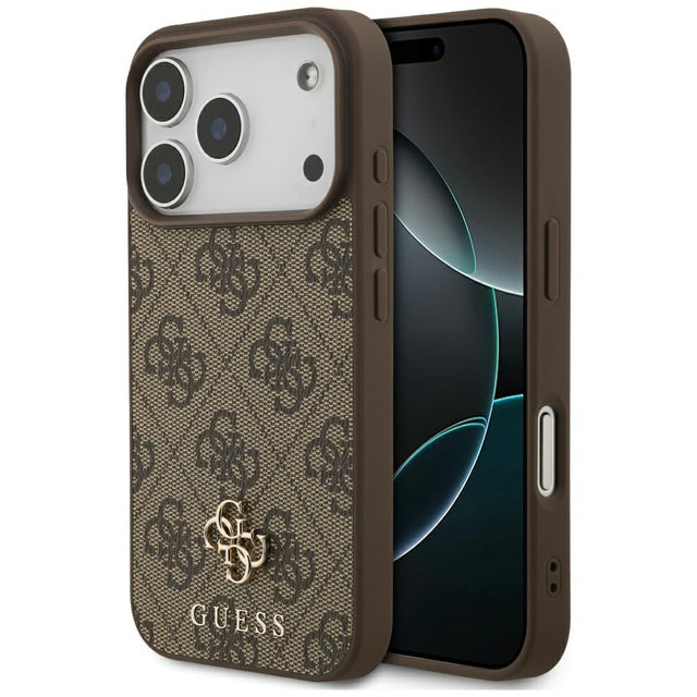 Husa de protectie Guess 4G Small and Classic Logo MagSafe (GUHMP17LP4SM4MW) compatibil cu iPhone 17 Pro, Maro