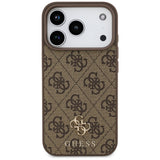 Husa de protectie Guess 4G Small and Classic Logo MagSafe (GUHMP17LP4SM4MW) compatibil cu iPhone 17 Pro, Maro