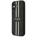 Husa de protectie Guess Hardcase 4G Printed Stripes MagSafe (GUHMP17SP4RPSK) compatibil cu iPhone 17, Negru