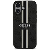 Husa de protectie Guess Hardcase 4G Printed Stripes MagSafe (GUHMP17SP4RPSK) compatibil cu iPhone 17, Negru