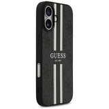 Husa de protectie Guess Hardcase 4G Printed Stripes MagSafe (GUHMP17SP4RPSK) compatibil cu iPhone 17, Negru