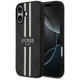 Husa de protectie Guess Hardcase 4G Printed Stripes MagSafe (GUHMP17SP4RPSK) compatibil cu iPhone 17, Negru
