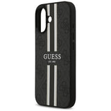 Husa de protectie Guess Hardcase 4G Printed Stripes MagSafe (GUHMP17SP4RPSK) compatibil cu iPhone 17, Negru