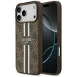 Husa de protectie Guess Hardcase 4G Printed Stripes MagSafe (GUHMP17XP4RPSW) compatibil cu iPhone 17 Pro Max, Maro