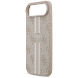 Husa de protectie Guess Hardcase 4G Printed Stripes MagSafe (GUHMP17MP4RPSP) compatibil cu iPhone 17 Air, Roz