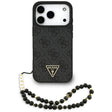 Husa de protectie Guess Hardcase 4G Triangle Logo MagSafe with Cord Strap (GUHMP17LP4TSDPPSK) compatibil cu iPhone 17 Pro, Negru