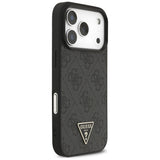 Husa de protectie Guess Hardcase 4G Triangle Logo MagSafe with Cord Strap (GUHMP17XP4TSDPPSK) compatibil cu iPhone 17 Pro Max, Negru