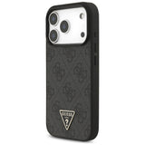 Husa de protectie Guess Hardcase 4G Triangle Logo MagSafe with Cord Strap (GUHMP17XP4TSDPPSK) compatibil cu iPhone 17 Pro Max, Negru