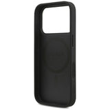 Husa de protectie Guess Hardcase 4G Triangle Logo MagSafe with Cord Strap (GUHMP17XP4TSDPPSK) compatibil cu iPhone 17 Pro Max, Negru