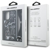 Husa de protectie Karl Lagerfeld Saffiano MagSafe Crossbody (KLHCP16SPGGRMPCK) compatibil cu iPhone 16, Negru