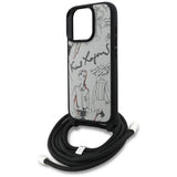 Husa de protectie Karl Lagerfeld Saffiano MagSafe Crossbody (KLHCP16XPGGRMPCG) compatibil cu iPhone 16 Pro Max, Gri