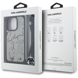 Husa de protectie Karl Lagerfeld Saffiano MagSafe Crossbody (KLHCP16XPGGRMPCG) compatibil cu iPhone 16 Pro Max, Gri