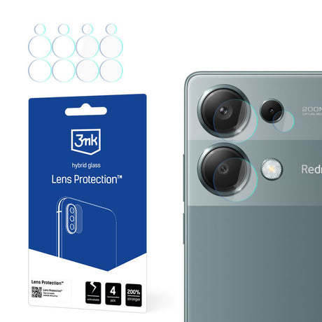 Folie de protectie 3mk Lens Protection (set de 4) compatibil cu Xiaomi Redmi Note 13 Pro 4G, Transparent