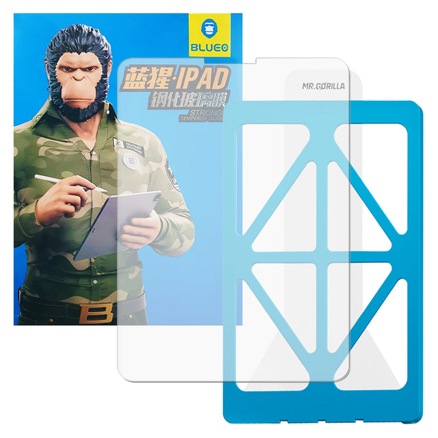 Husa de protectie tableta Blueo HD Tempered Glass with Applicator Pro compatibil cu iPad Pro 12.9 (2020 / 2021 / 2022), Transparent