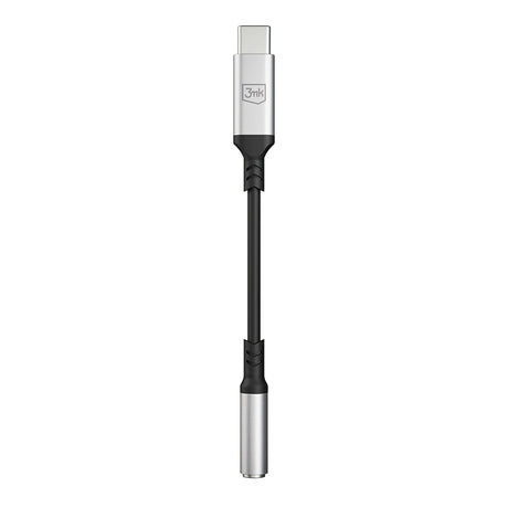 Adaptor 3mk Audio Cable Adapter, USB-C to Jack 3.5mm, DAC Chip, Aluminium, Gri
