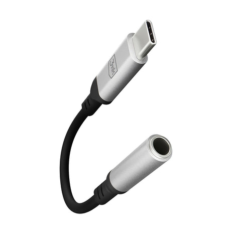 Adaptor 3mk Audio Cable Adapter, USB-C to Jack 3.5mm, DAC Chip, Aluminium, Gri