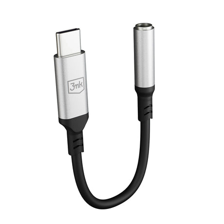 Adaptor 3mk Audio Cable Adapter, USB-C to Jack 3.5mm, DAC Chip, Aluminium, Gri