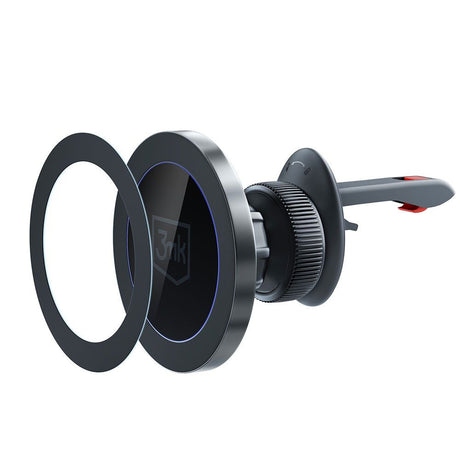 Suport 3mk Magnetic MagHolder, for Air Vent, iPhone, MagSafe Technology, 16 Magnets, Negru