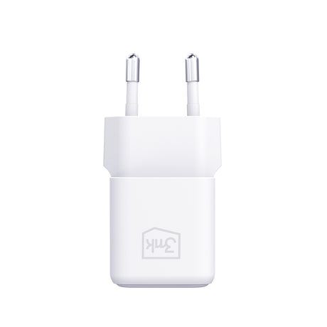 Incarcator 3mk Hyper, USB-C Cable Included, Type-C Port, PD25W, GaN Technology, Alb
