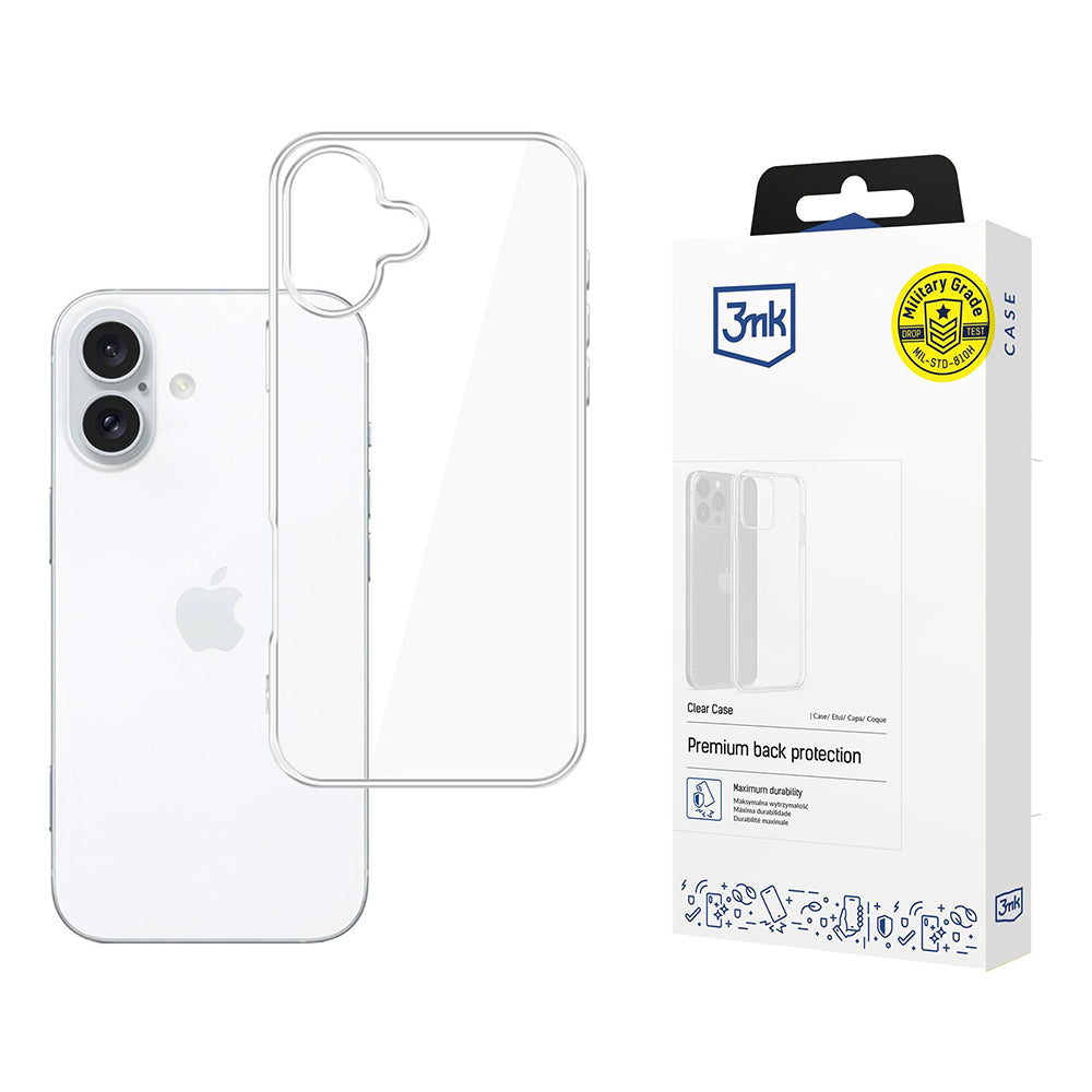 Husa de protectie 3mk Clear compatibil cu iPhone 16, Transparent