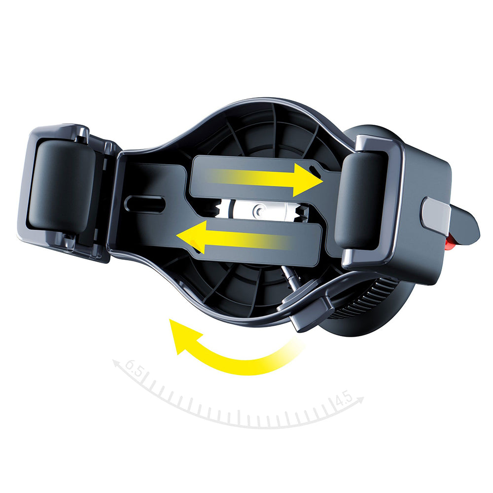 Suport 3mk Memo Hug, for Air Vent, One-Handed Operation, Vertical/Horizontal Rotation, 4.5 - , Negru