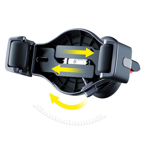 Suport 3mk Memo Hug, for Air Vent, One-Handed Operation, Vertical/Horizontal Rotation, 4.5 - , Negru