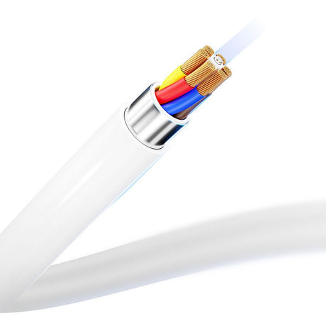 Cablu 3mk Hyper, USB-C to USB-C, 100W, 5A, 2m, Alb