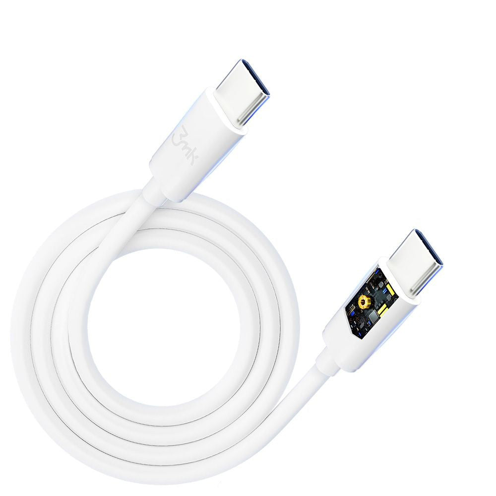 Cablu 3mk Hyper, USB-C to USB-C, 100W, 5A, 2m, Alb